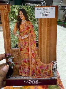 Floral Print Saree