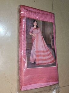 Pink Silk Blend Saree