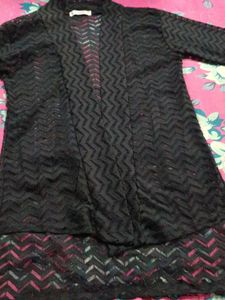 Black Lace Long Sleeve Top