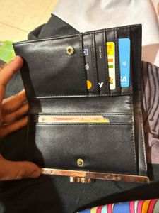 Accessorize London Black Croc-Effect Wallet