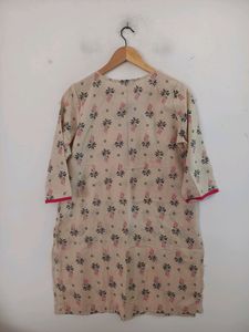 Beige Printed Kurtha (Women&#39;s)