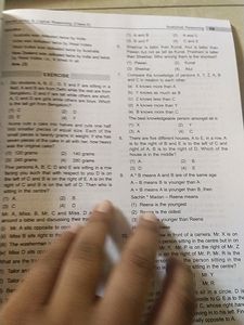 Class 10th Aakash Mental Ability Logical Reasoning