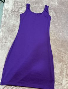 Purple Sleeveless Bodycon Dress size S