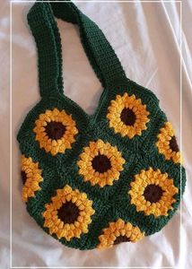 Sunflower Crochet Handbag