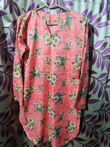 Pink Floral Patiala Suit