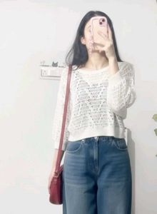 Crochet Knit Top