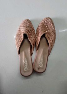 Sparkly Rose Gold Mules - Size 5.5