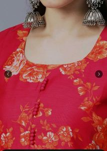 Myntra brand Floral Red Kurta Set