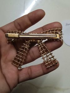 Rhinestone Bow Hair Clip