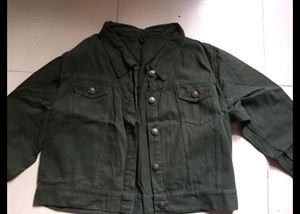 Olive Green Denim Jacket