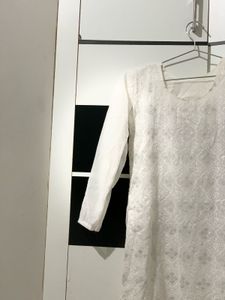 White Patterned Dress