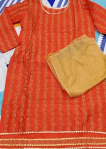 Orange Kurta Set