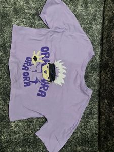 Lavender Anime Graphic Tee