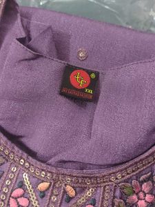 New Elegant Purple Salwar Suit, Silk Material