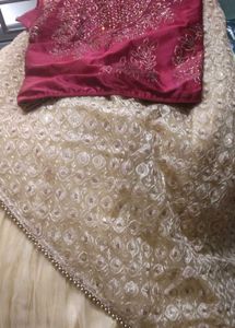 Indo Western Lehenga Golden N Maroon