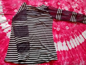 Black And White Stripes Top