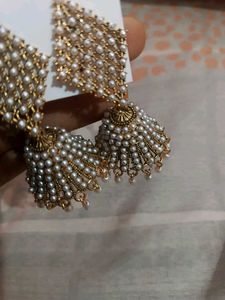 Pearl Jhumka Earrings
