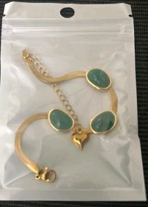Stainless Steel Gold Color Snake Chain Bracelet