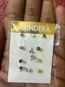 12 Pc Multicolour Studs For Girls And Women