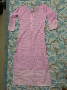 Pink Embroidered Kurta Set