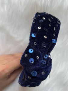 Navy Blue Sequins Headband