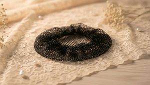 Two set of Earrings, hair bun net, bindi combo pac