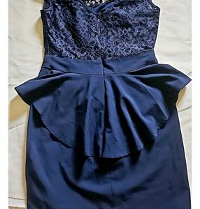 Navy Blue Pelpum Dress