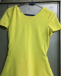 Lime Yellow Fit &amp; Flare Dress