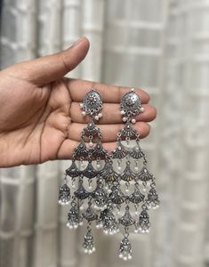 Oxidised Jumka Earring