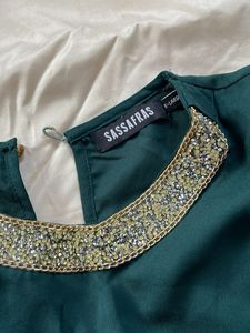 Emerald Green Embellished Top