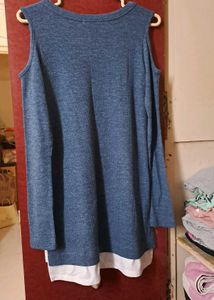 ARDENE Blue Off Shoulder Dress