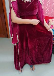 Stylish Boutique Piece Ethnic Wear Of Velvet Fabric