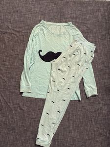 Mustache Print Pajama Set