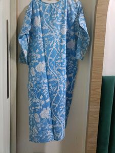 Blue Floral Print Kurta sets