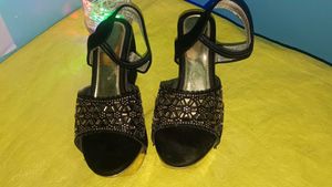 Black &amp; Gold Wedge Heels