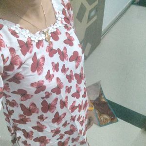 Butterfly Print patiala salwar suit handmade