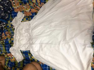 Cute And Pretty White Long Gown