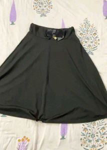 Black Skirt with Bow Detail