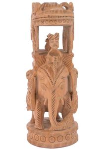 Carved Wooden Elephant Statue