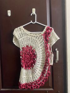 Crochetted Assymetrical Top