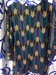Balck Short Sleeved Blouse Top
