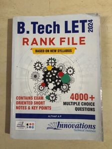 BTech Lateral Entry Rank File