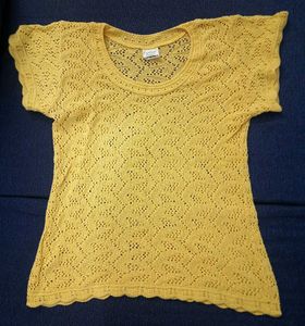 Yellow Crochet Top