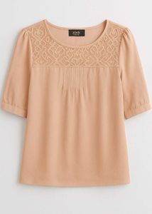 Zink London Size-L  Peach Lace Top