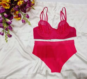 🇭🇲💫💗Rose colour Bra &amp; Panty Set