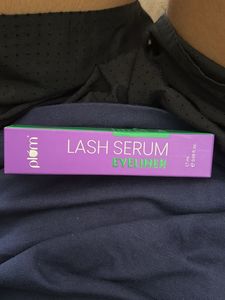 blue eyeliner with eyelash growth serum
