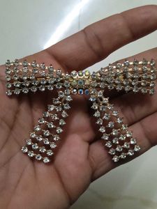 Rhinestone Bow Hair Clip