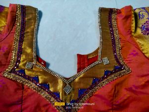 Beautiful Stone Work Pattu  Blouse For Women