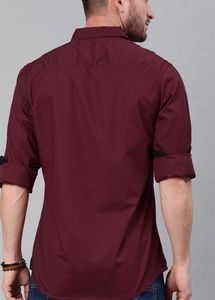 Roadster Men Maroon Pure Cotton Casual Shirt