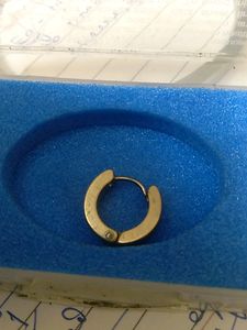 Gold Tone Hinged Hoop Earring